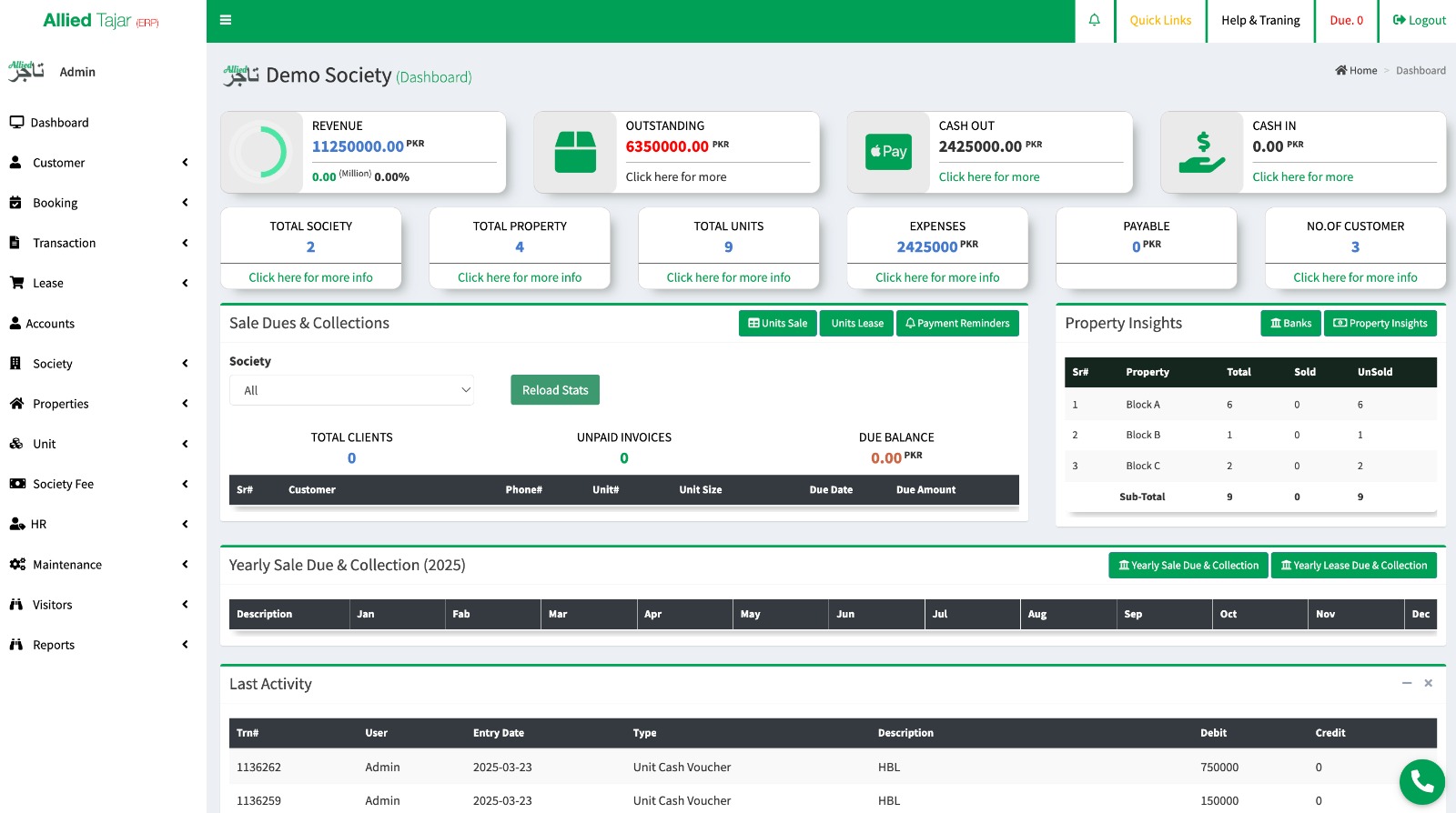 Real Estate Software Dashboard